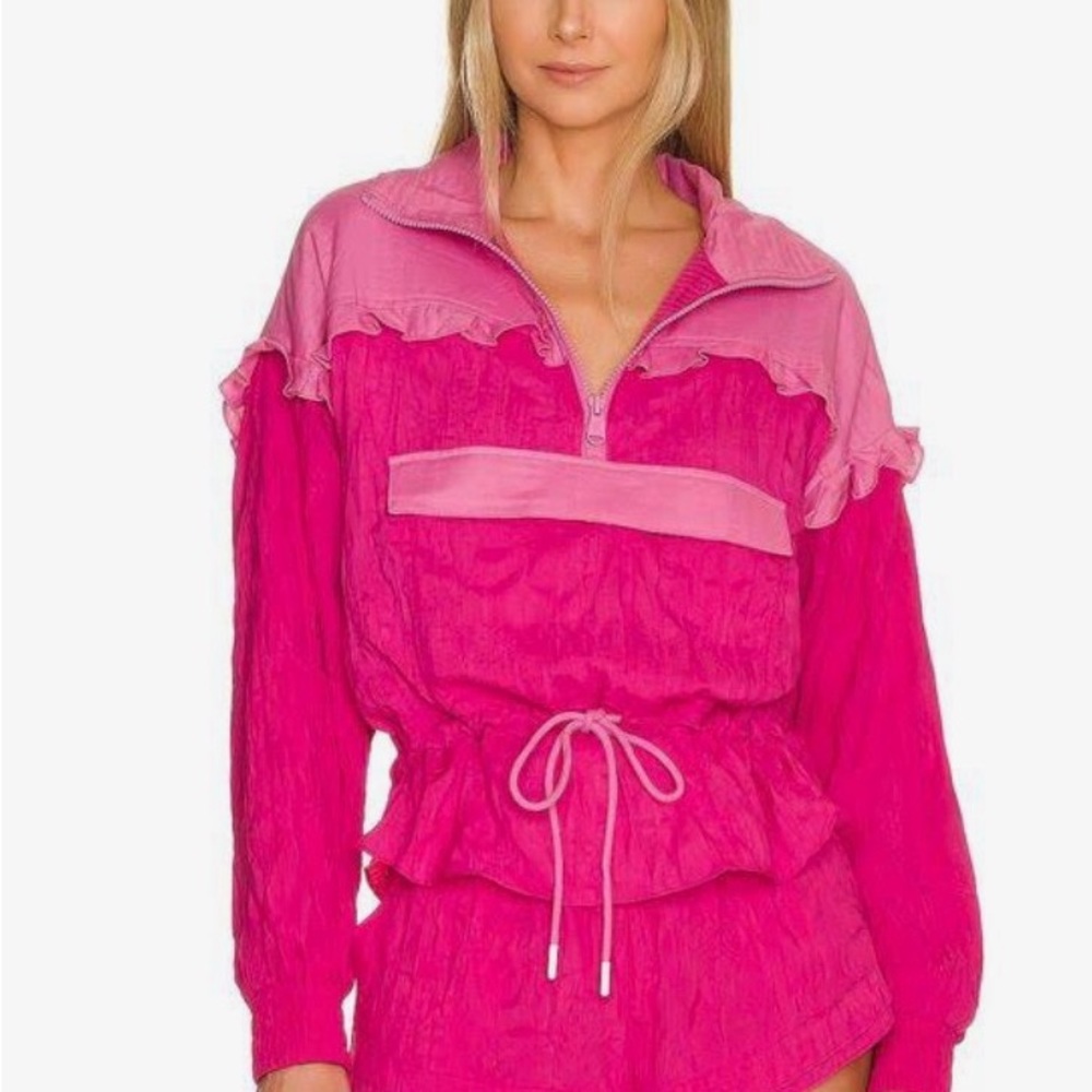 Free People Let’s Go Out Pullover Windbreaker - Picture 3 of 4